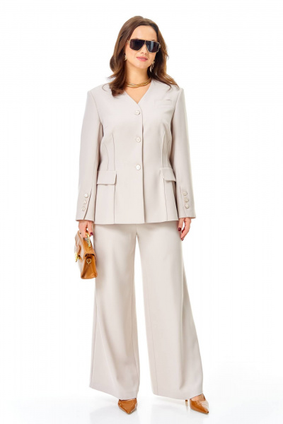 Брюки, жакет Karina deLux M-1427 светло-серый - фото 1
