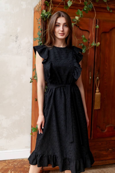 Платье KRASA - Danaida 208-21 черный - фото 3