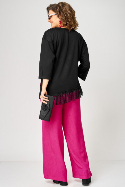 Блуза EVA GRANT 7148-1 черный - фото 12