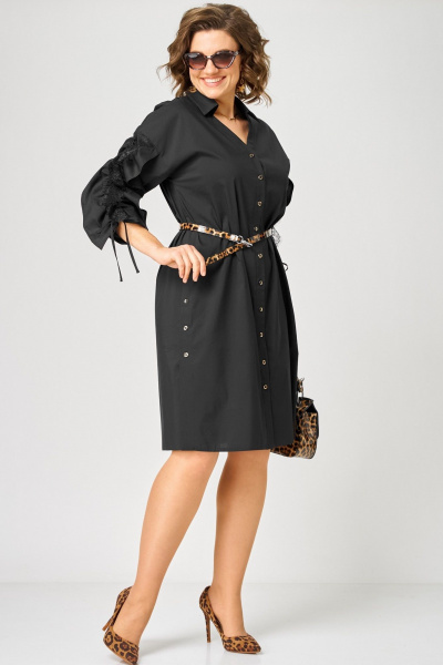 Платье EVA GRANT 7102 черный - фото 7