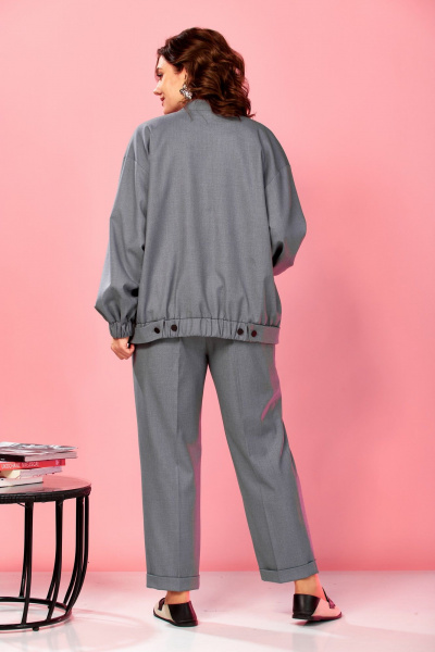 Бомбер, брюки AVA fashion М-178 серый - фото 10