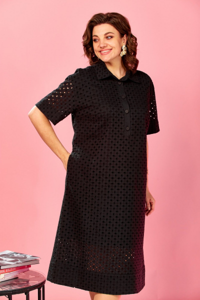 Платье AVA fashion М-180 черный - фото 6