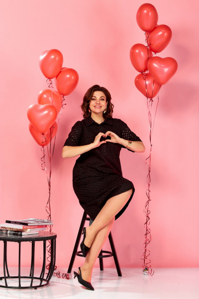 Платье AVA fashion М-180 черный - фото 3