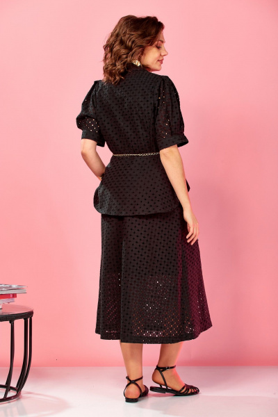 Жакет, юбка AVA fashion М-182 черный - фото 8