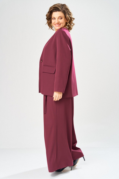 Брюки, жакет, топ Диомант 2149 бордо - фото 8