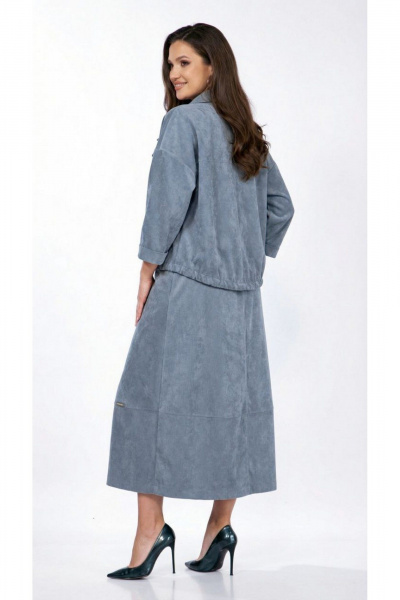 Жакет, юбка ZigzagStyle 608 серо-голубой - фото 3