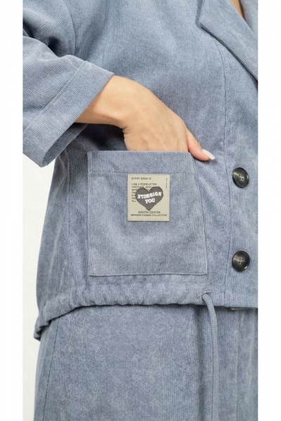 Жакет, юбка ZigzagStyle 608 серо-голубой - фото 2