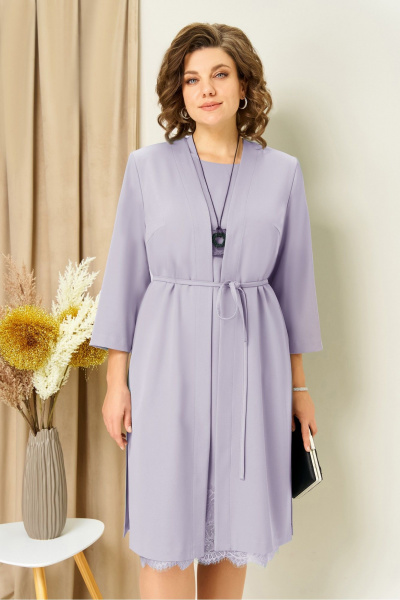 Жакет, платье VOLNA 1459 сирень - фото 2