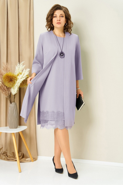 Жакет, платье VOLNA 1459 сирень - фото 1