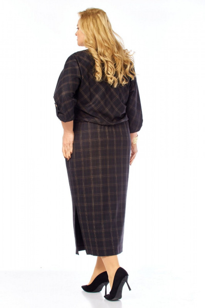 Платье СиБон 0352 клетка 2 - фото 3