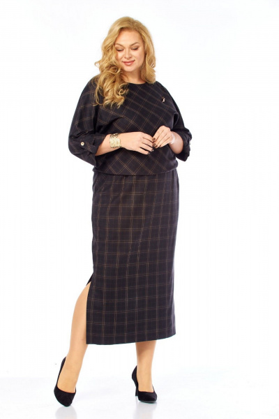 Платье СиБон 0352 клетка 2 - фото 1