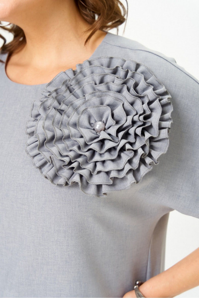 Платье, украшение Svetlana-Style 1928 серый - фото 8