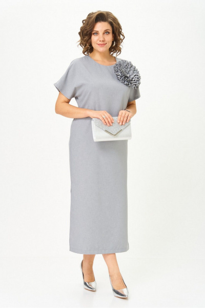 Платье, украшение Svetlana-Style 1928 серый - фото 6