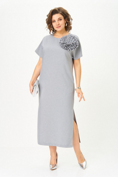 Платье, украшение Svetlana-Style 1928 серый - фото 4