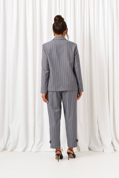 Брюки, жакет Beautiful&Free 6435 светло-серый_в_полоску - фото 8