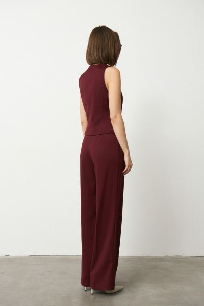 Брюки, жилет Luitui R4067 винный - фото 3