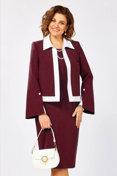 Жакет, платье Lady Secret 25313 марсала - фото 5