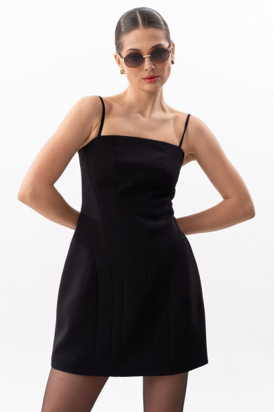 Платье SILVERSPICE S-5641 черный - фото 8