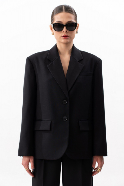 Жакет SILVERSPICE S-2635 черный - фото 4