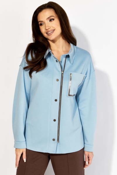 Брюки, рубашка TAiER 1419 голубой/коричневый - фото 4