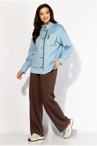 Брюки, рубашка TAiER 1419 голубой/коричневый - фото 2