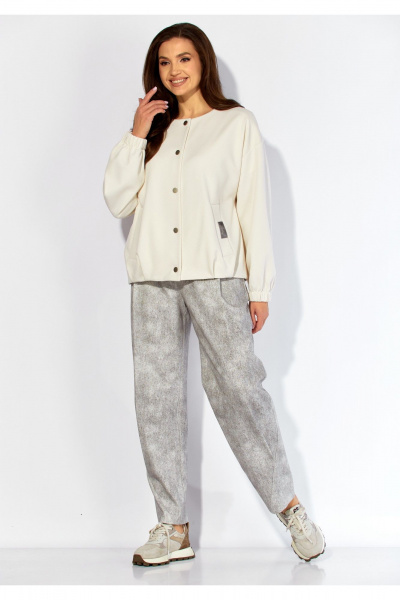 Бомбер, брюки TAiER 1426 белый/серый - фото 5