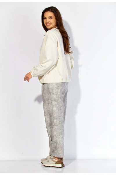 Бомбер, брюки TAiER 1426 белый/серый - фото 8