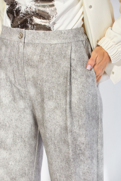 Бомбер, брюки TAiER 1426 белый/серый - фото 7