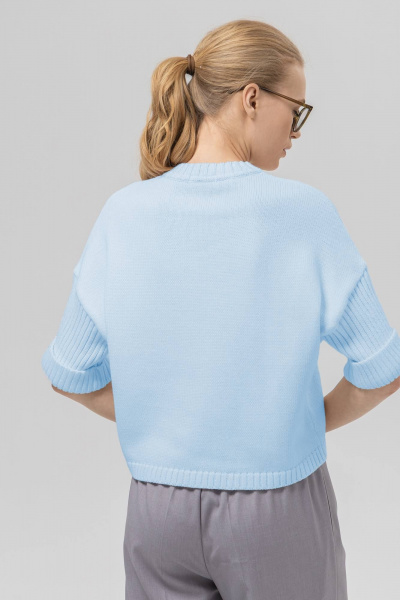 Джемпер Romgil РВ0386-ХЛ2 бледно-голубой - фото 2