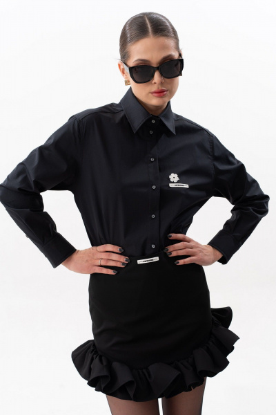 Блуза SILVERSPICE S-7632  черный - фото 5