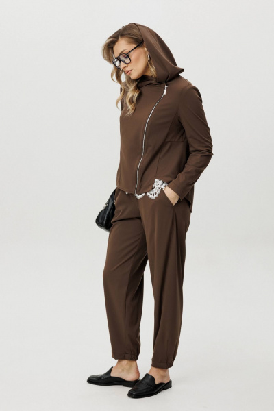 Брюки, куртка, топ Fantazia Mod 5370 коричневый - фото 7