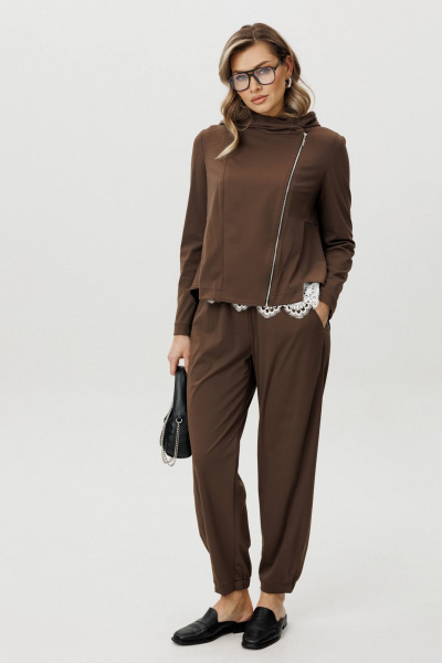 Брюки, куртка, топ Fantazia Mod 5370 коричневый - фото 4