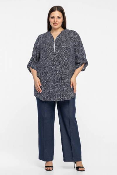 Блуза Avila 0557 темно-синий - фото 1