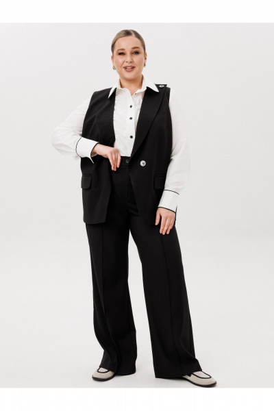 Брюки, жилет AVA fashion М-175 черный - фото 5