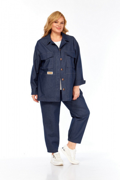 Брюки, рубашка, футболка Милора-стиль 1100/1 синий_джинс - фото 3