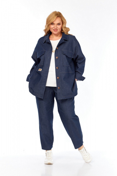 Брюки, рубашка, футболка Милора-стиль 1100/1 синий_джинс - фото 1