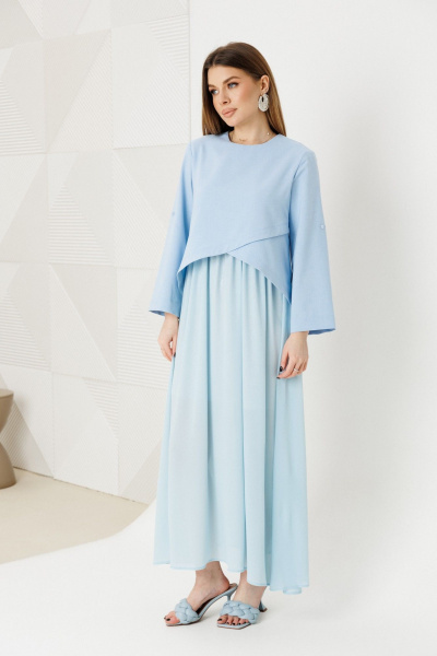 Платье Amberа Style 1007-10 голубой - фото 2