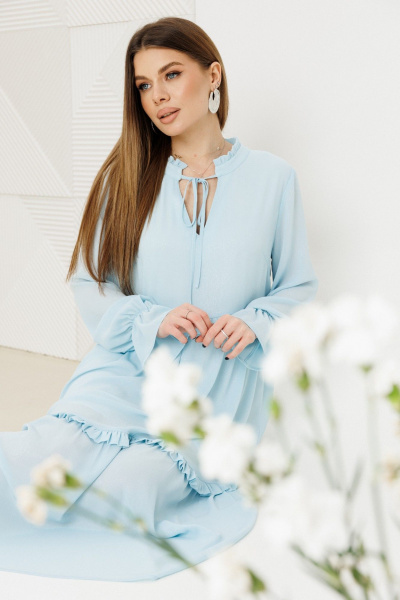 Платье Amberа Style 1130-2 голубой - фото 7