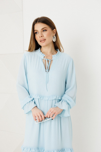 Платье Amberа Style 1130-2 голубой - фото 3