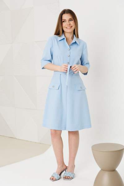 Платье Amberа Style 1140 голубой - фото 3