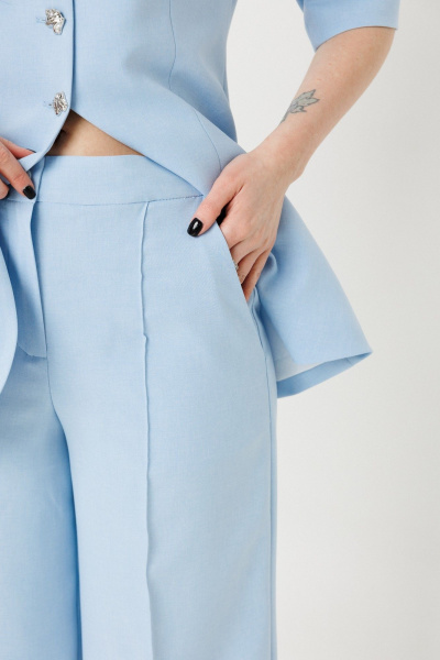 Брюки, жакет Amberа Style 2149 голубой - фото 7