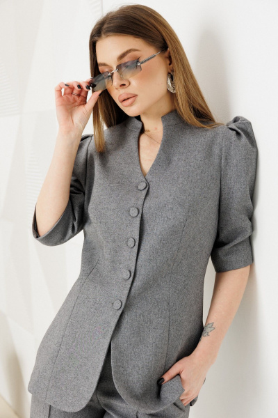 Брюки, жакет Amberа Style 2149-1 серый - фото 8