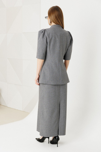 Жакет, юбка Amberа Style 2151-1 серый - фото 6
