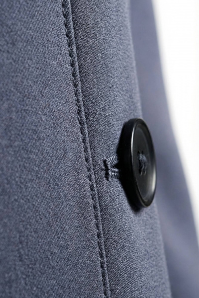 Тройка из текстиля: жакет с пуговицами, жилет и брюки AURA otd 9190 темно-серый - фото 8