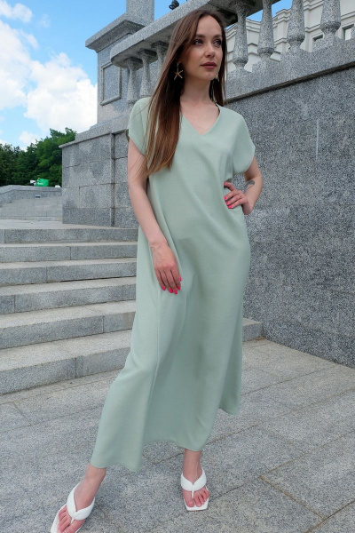 Платье, пояс Ivera 1017 салатовый - фото 2