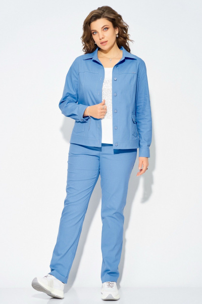 Бомбер, брюки, джемпер Fita 40115 василек - фото 3