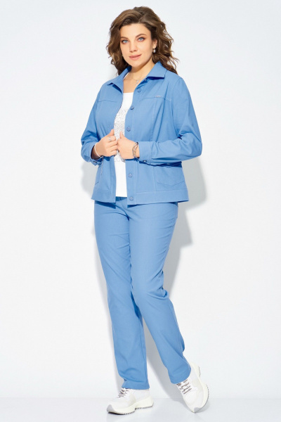 Бомбер, брюки, джемпер Fita 40115 василек - фото 2