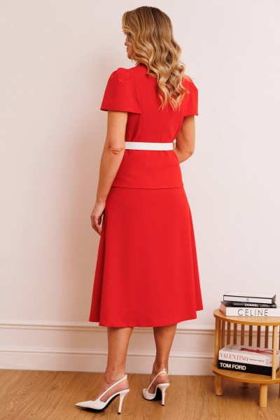 Блуза, жакет, юбка Мода Юрс 26-2892 алый - фото 6