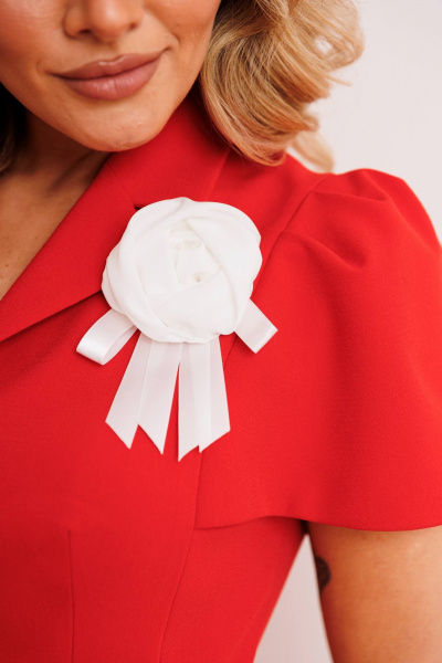 Блуза, жакет, юбка Мода Юрс 26-2892 алый - фото 5