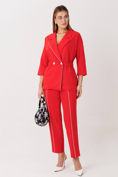 Брюки, жакет Anastasia 1324 красный - фото 7